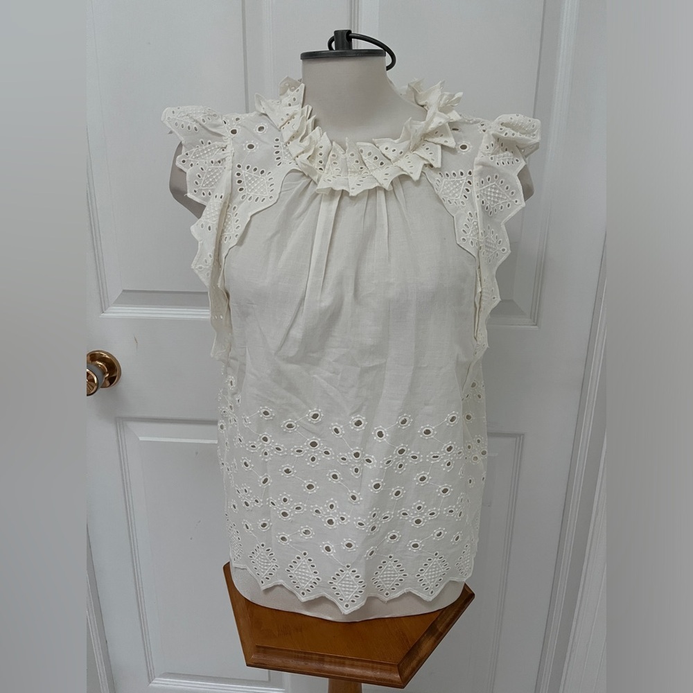 NWOT Bailey cotton embroidered top ladies size medium